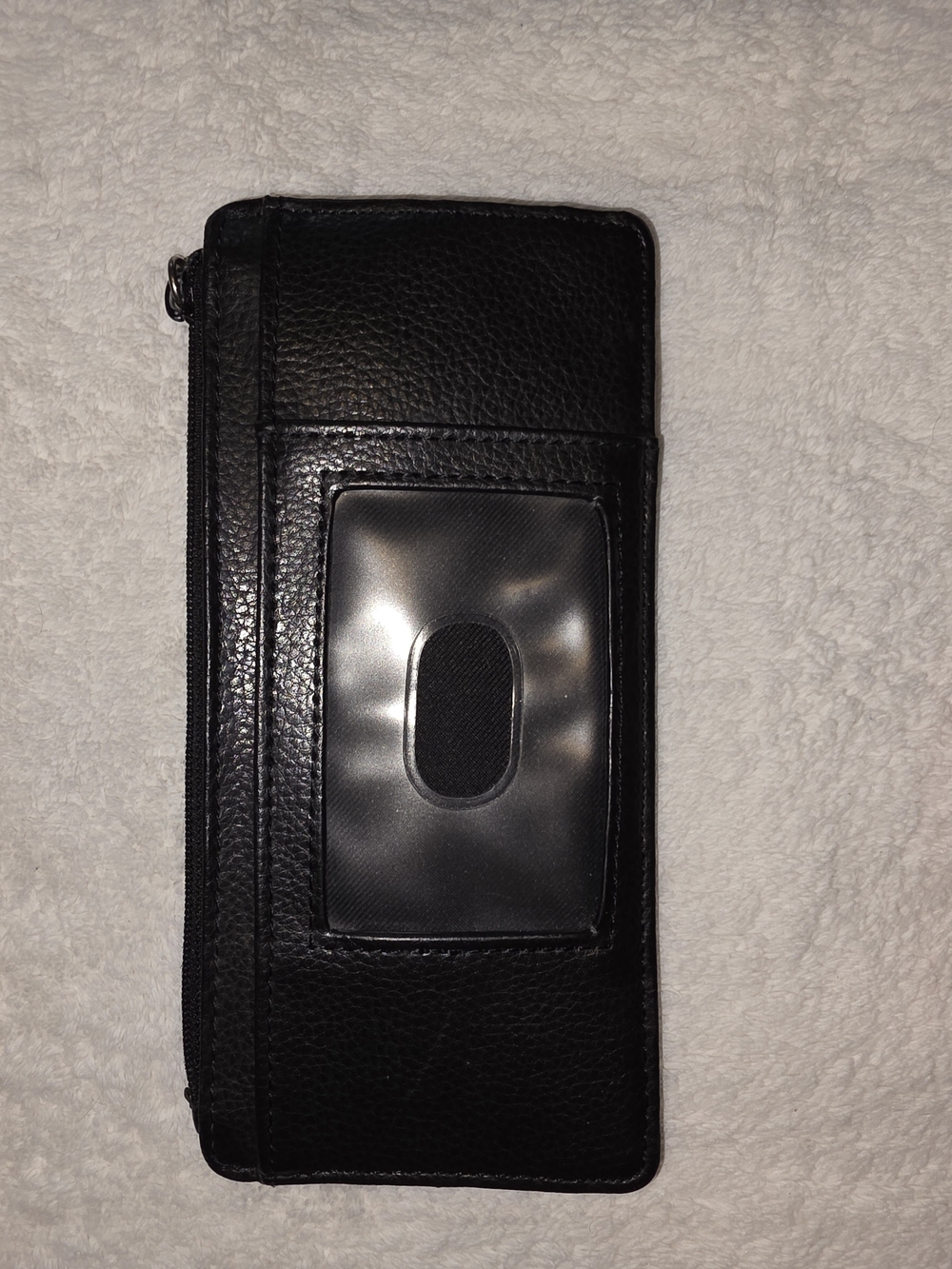 Black Leather Card Holder Wallet - Picture 2 of 3